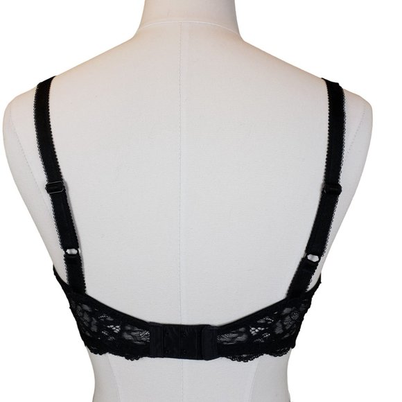 Wacoal French Garden Seamless Underwire T-Shirt Bra Black 36D - Picture 3 of 8